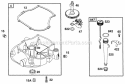 Sump Base Assy Oil Fill Diagram and Parts List for 135702-0015-01  Briggs and Stratton Engine